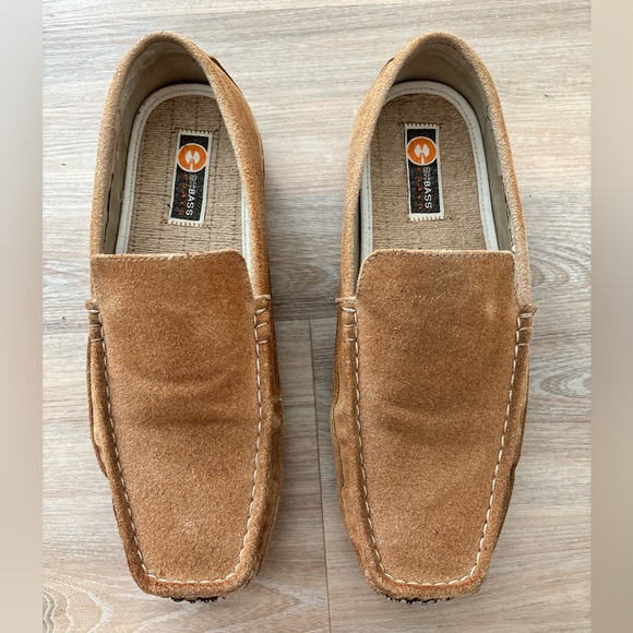 GH Bass Earth Tan Faux Suede Men\'s Slip-On Loafers size 11
